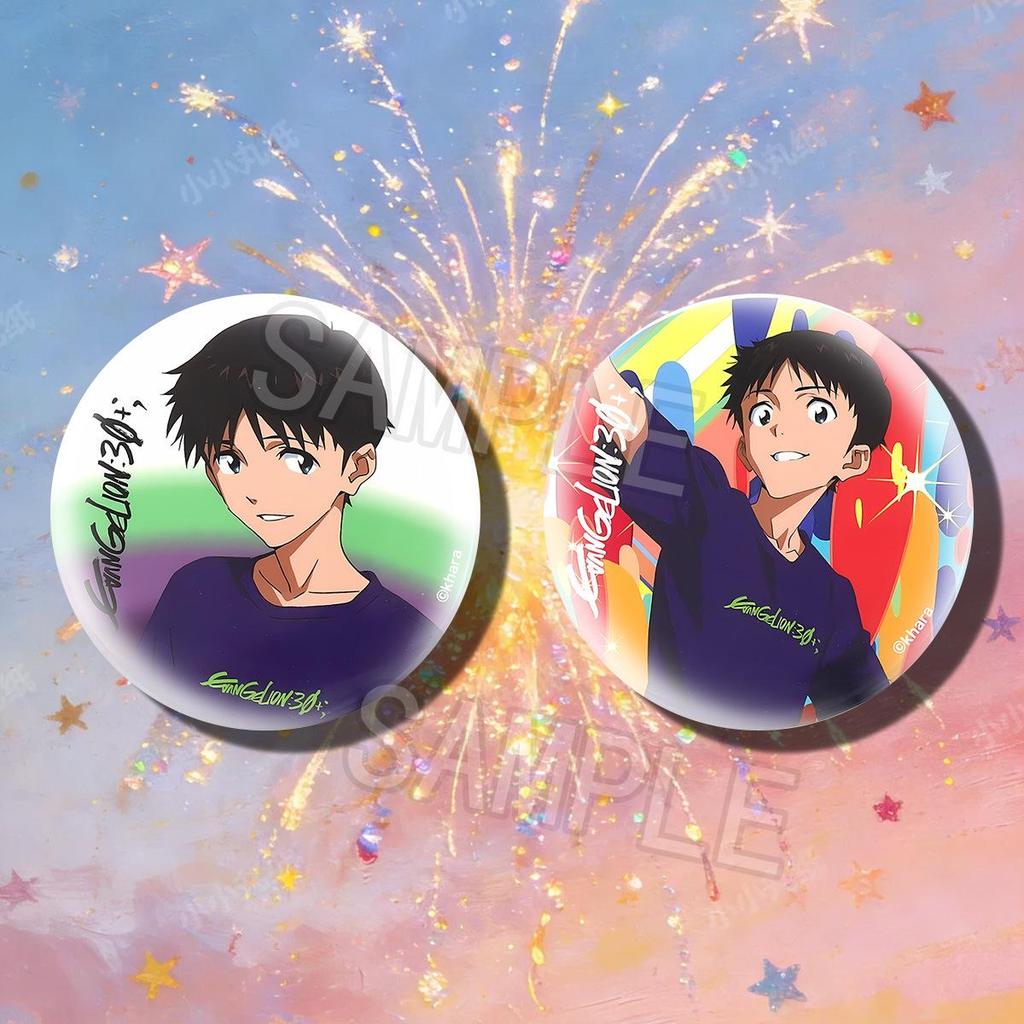 Neon Genesis Evangelion Summer Anniversary Pendant & Badge Pin.