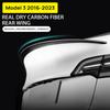Car Rear Trunk Lip Spoiler Wing Real Dry Carbon Fiber Decoration For Tesla Model 3 Model3 2017- Exterior Tuning Accessories
