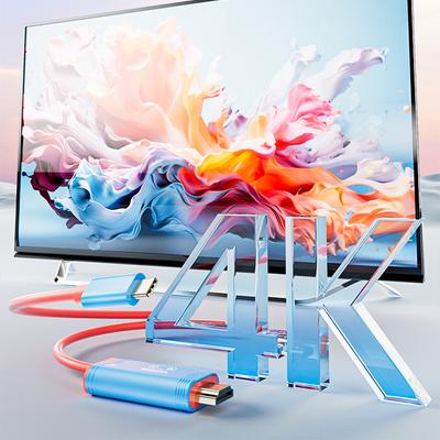 2M 4K 60/144Hz Typ-C zu HDMI-kompatibler Adapter Tragbare TV-Verbindungsstation Universelles Projektionskabel für Nintendo Switch 2