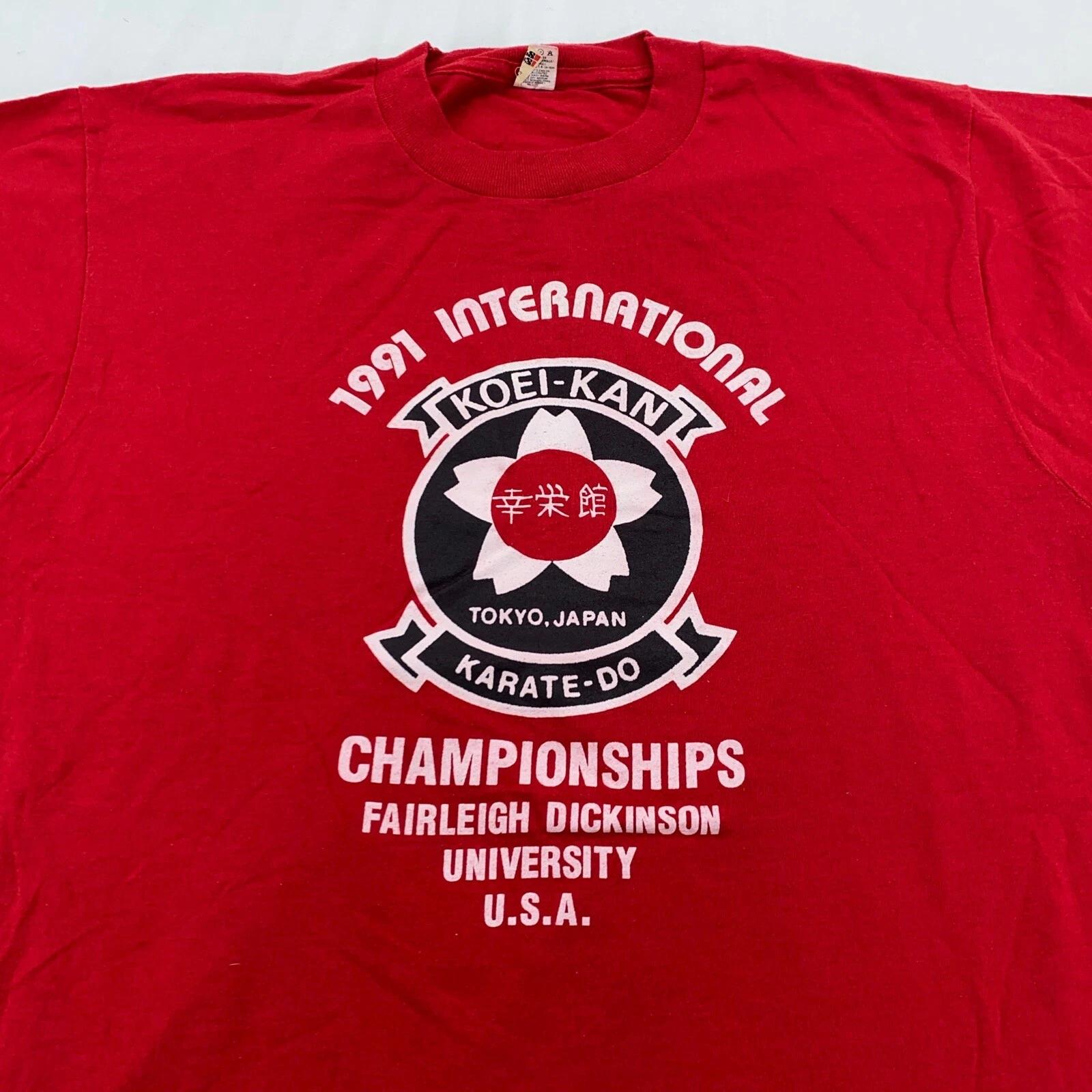 

vintage 1991 INTERNATIONAL KARATE CHAMPIONSHIPS T-Shirt M/L martial arts 90s S