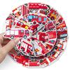 50 Feuerwehrauto Graffiti Aufkleber Personalisierte Cartoon Kinder Kaugummi Karte Dekorative Mobile Koffer Kreative Aufkleber