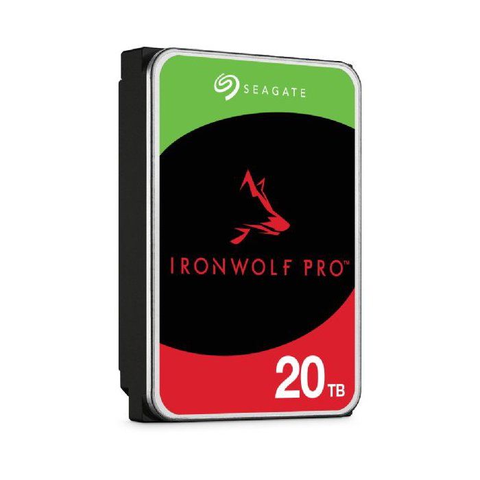 Seagate IronWolf Pro, 20 to, Disque Dur d'entreprise Interne NAS HDD – CMR, 3,5”, SATA 6 Gbits/s, 7 200 TR/Min, 256 Mo de mémoire Ca