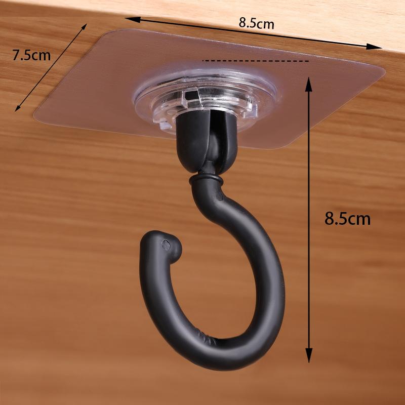 20/10 Pcs Self-Adhesive Wall Hanging Hook 360° Rotating No-Drilling Ceiling Household Hook