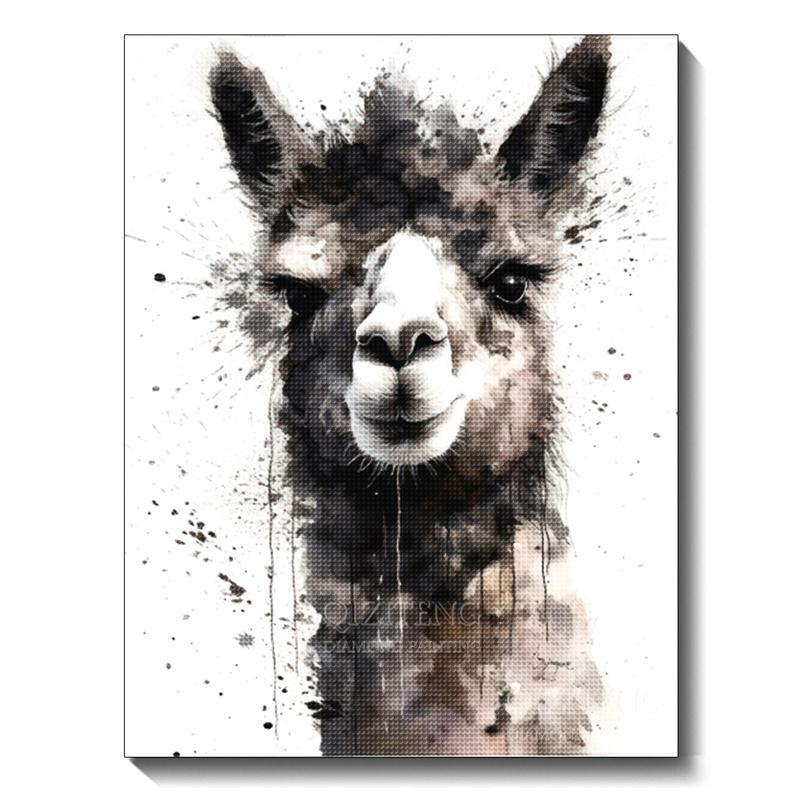 Black and White Animal Diamond Art Painting Dog 5D Full Diamond Mosaic Embroidery Cross Stitch Set Home Decoration Diy