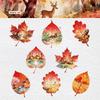8pcs/Set New DIY Leaves Stickers Observing Leaves Adhesive Stationery Stickers Decorative Sticker Scrapbooking Diary Planner