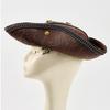 Cappello da Pirata Originale in Ecopelle PU Gotico per Uomini Donne Accessori Costumi di Halloween Per Appassionati di Cosplay