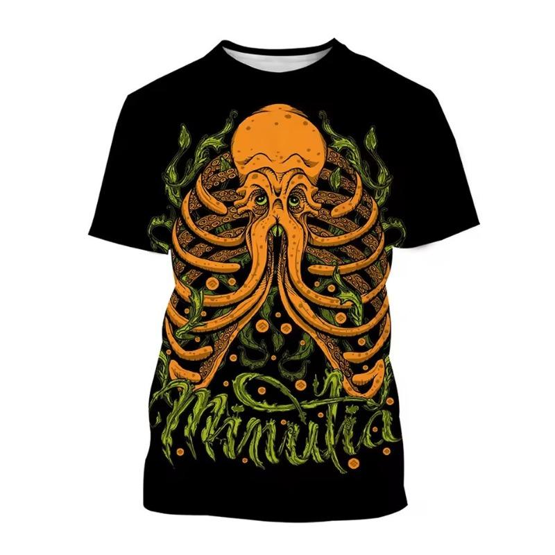 Summer Fashion Cartoon Animation Pattern 3D Printed T-shirt Both Men Fun Personalized T-shirt