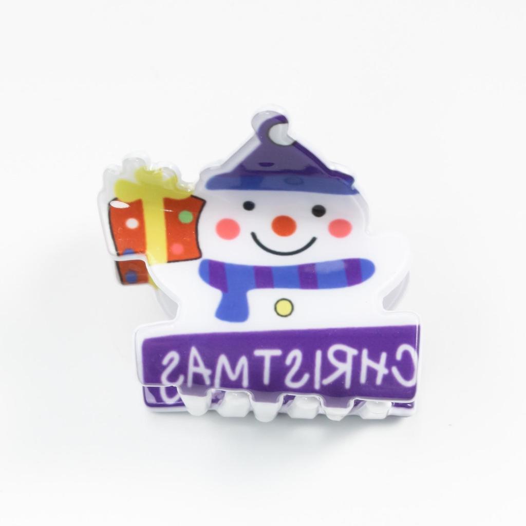Bamboo Yao Jewelry: Cute Snowman, Ghost, and English Letter Hair Clips & Claw Clips for Christmas