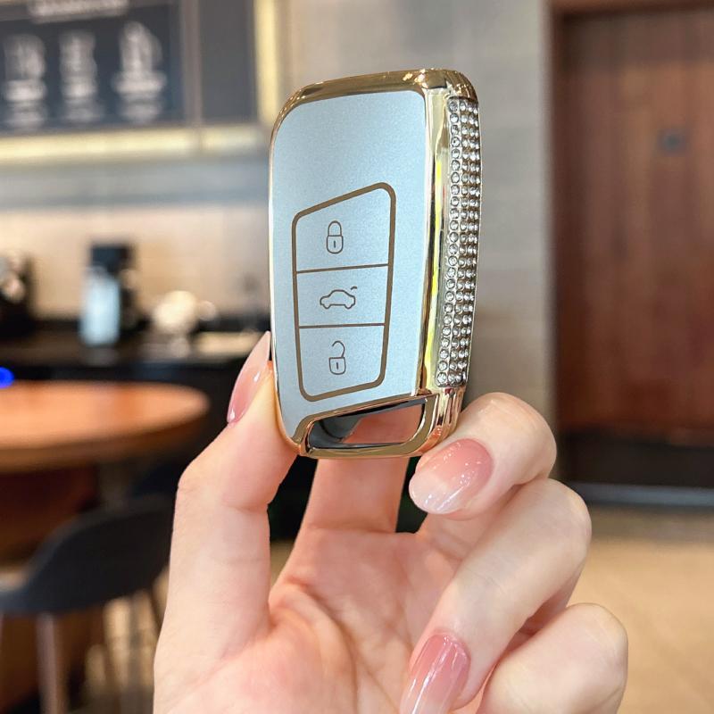 For Volkswagen Keycase Sagitar Lavida Lamando Bora Polo Teramont Cc Tiguan T-Roc Taylor Golf Keycover Key Shell Keychain Car Key