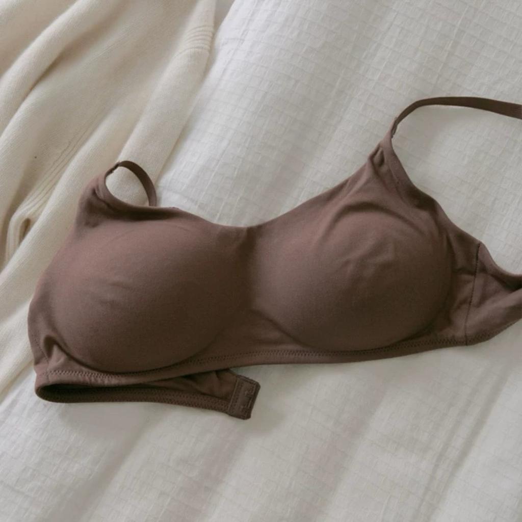 Women's Small Bust Push-Up Seamless Backless Strap Modal Silk Wire-Free Tube Top Bra Anti-Drooping