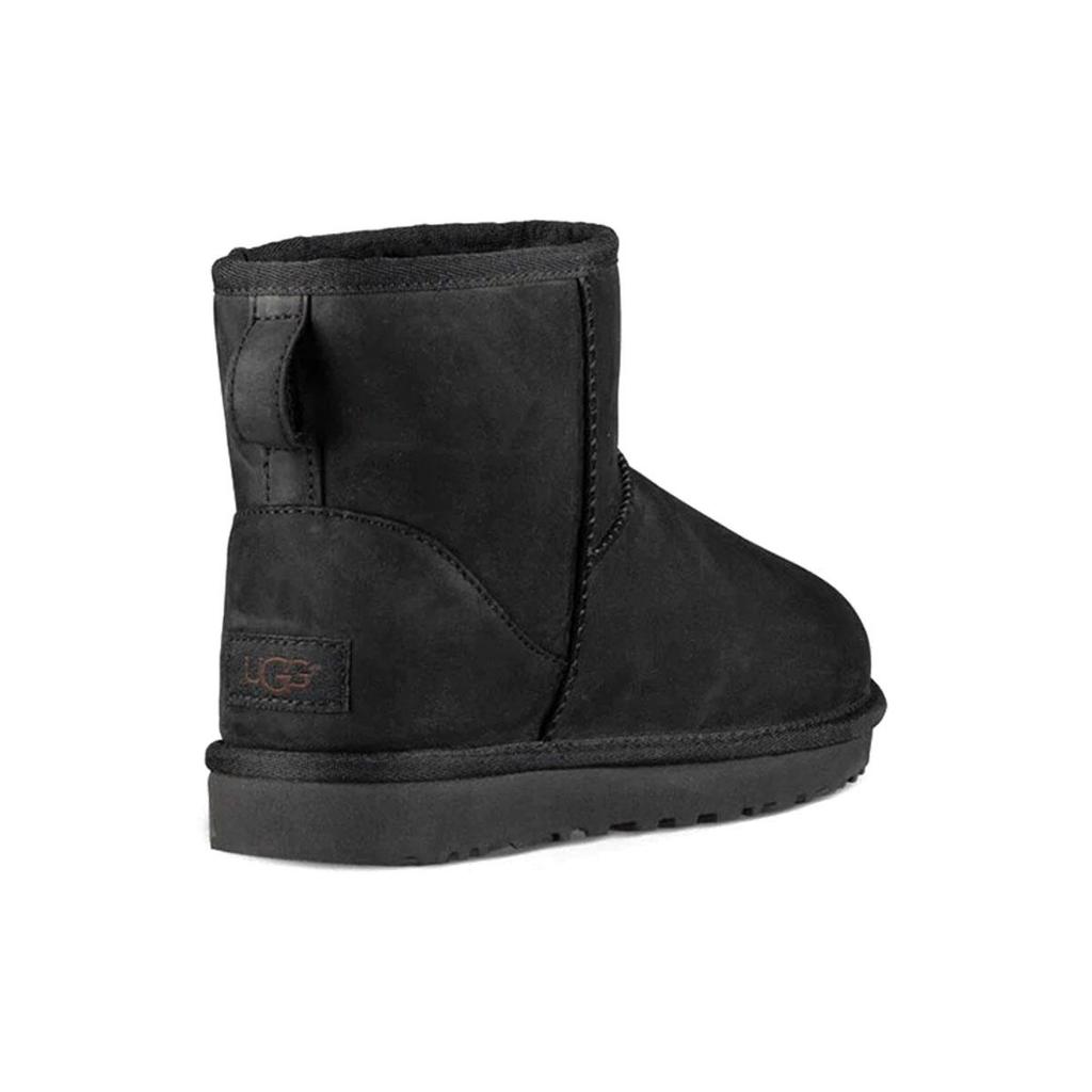 UGG Classic Mini Leather Snow Boots Black Women's 1016558-BLK