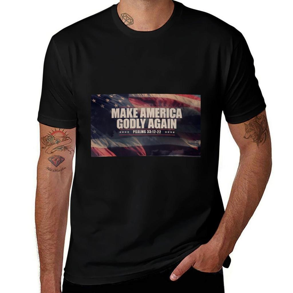 Make America Godly Again Tshirt Sporty Breathable Short Sleeve Tshirt