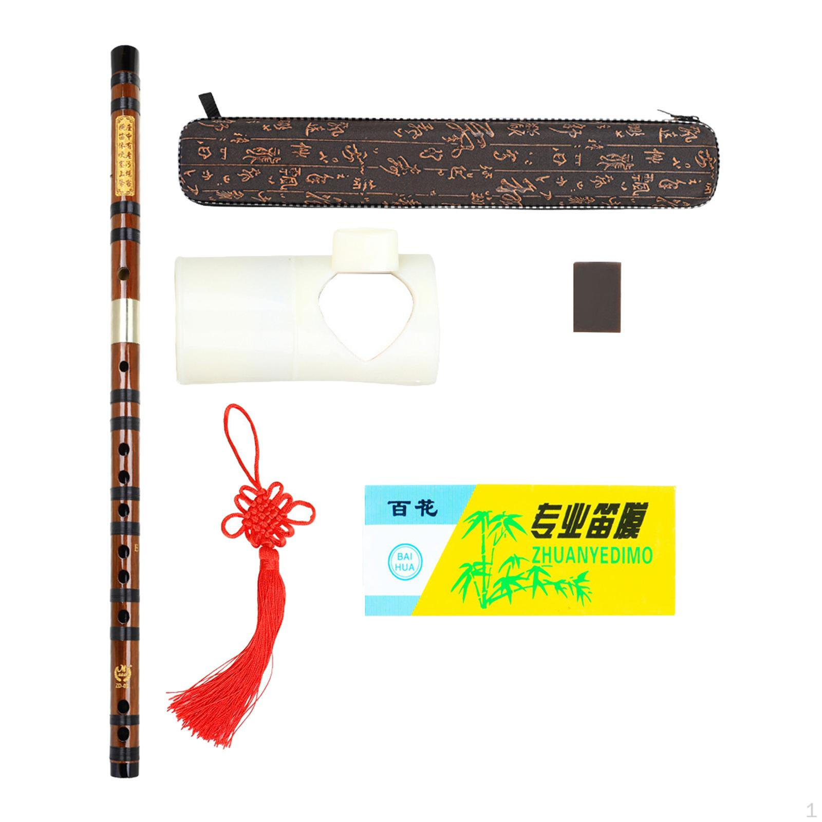 Bamboo Flute Chinese Woodwind Instruments Durable Vintage High Quality for Flautist Band Key of D