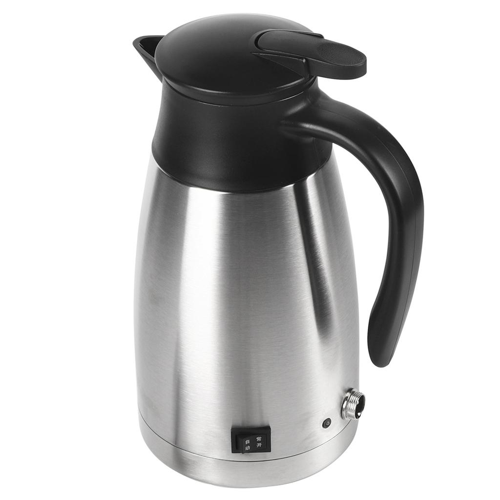 1000ML 12V24V Stainless Steel Electric In Car Kettle Travel Thermoses Heating Water Bottle