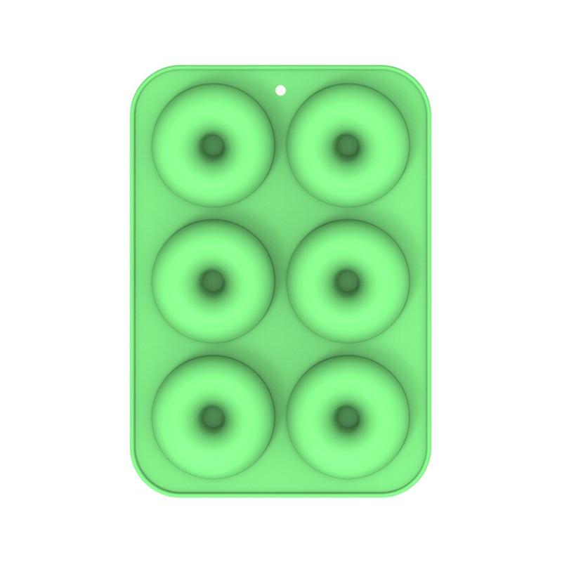 1pc 6-Cavity Silicone Donut Mold, Oven-Safe Silicone Round Donut Mold, Food-Grade Donut Baking Pans for Birthday Holiday Treats