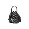 MLB Monogram Series Vintage Floral Print Letter Logo NY Yankees Polyester Bucket Bag Unisex Bags Black 3ABMS012N-50BKS