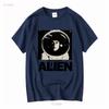 Vintage Alien Movie  T Shirt Mov vintage Washed Top For Everyday Wear designer clothes Soft homme Stretched Comfortable