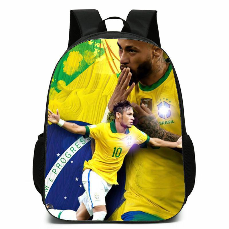 Football Messi Anime Cartoon Character Student Backpack For Kids Schooling