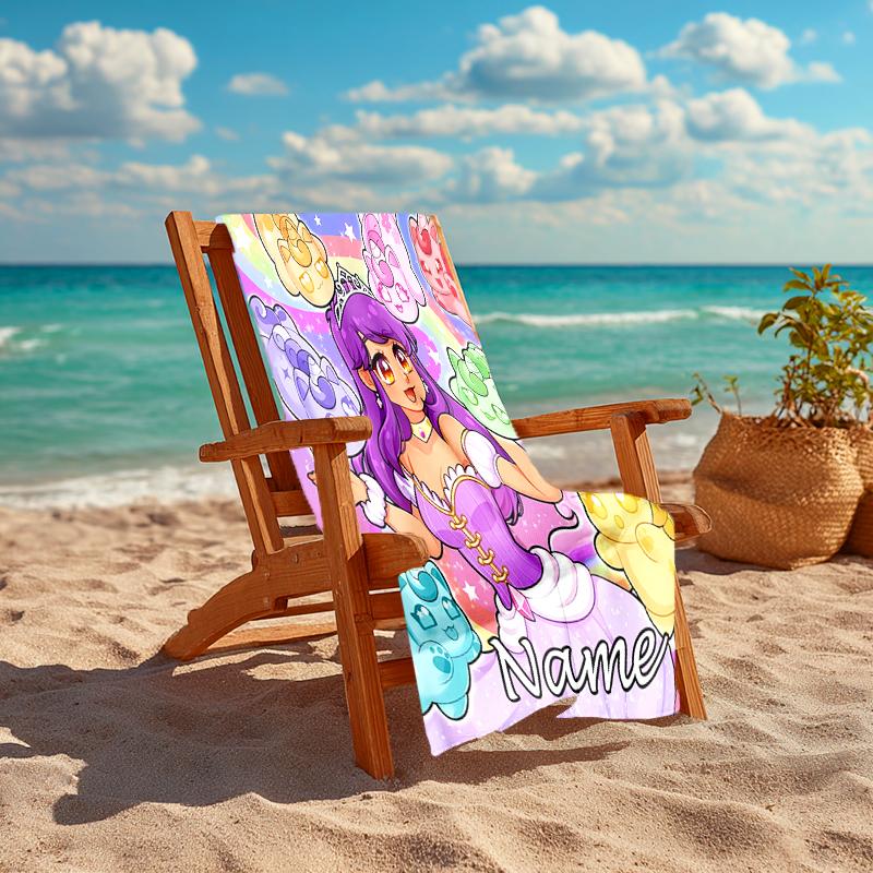 Asciugamano da spiaggia personalizzato con motivo Aphmau - morbido, assorbente, ad asciugatura rapida, perfetto per nuotare, campeggio e bagni