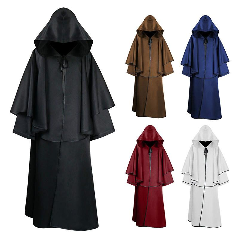 black hooded robe with sleeves