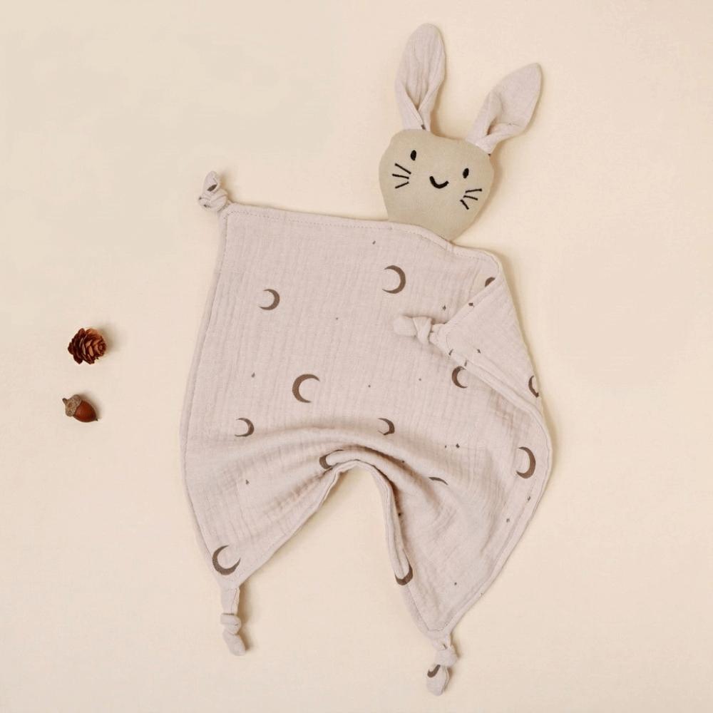 Cotton Security Blanket Double Layer Baby Lovey Cute Soothing Towel Nursery Comfort