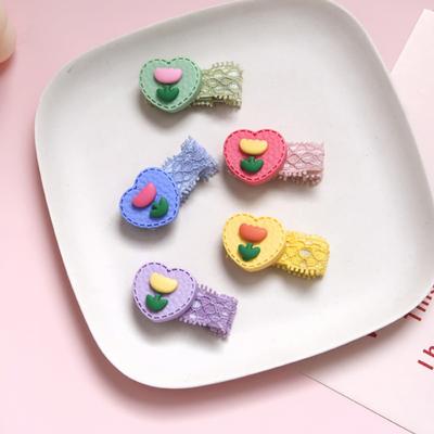 Damen Täglich Retro Herz Süßigkeiten Haarspange Haarnadel