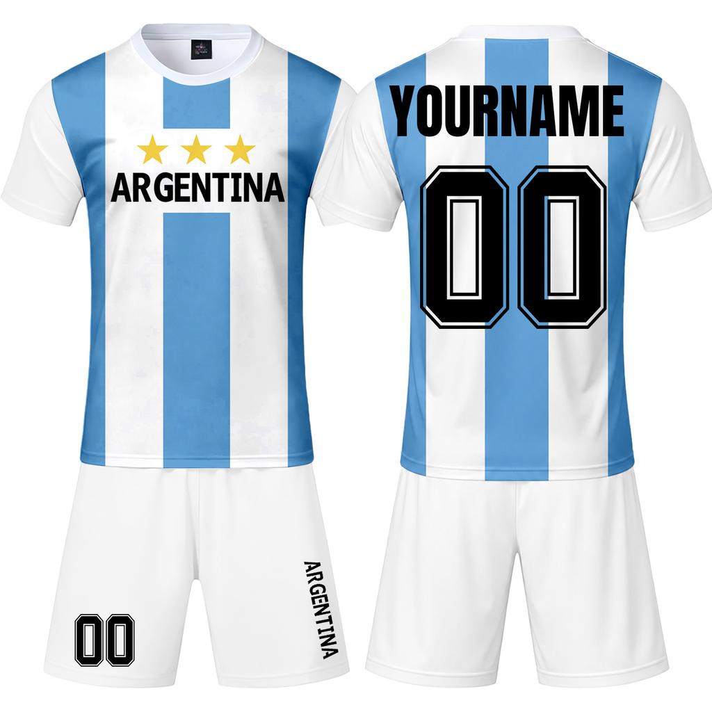 Adult and Kids Soccer Jersey Set Customizable Football Shirt and Shorts Lightweight Breathable Sportswear Suitable for Team Training and Matches