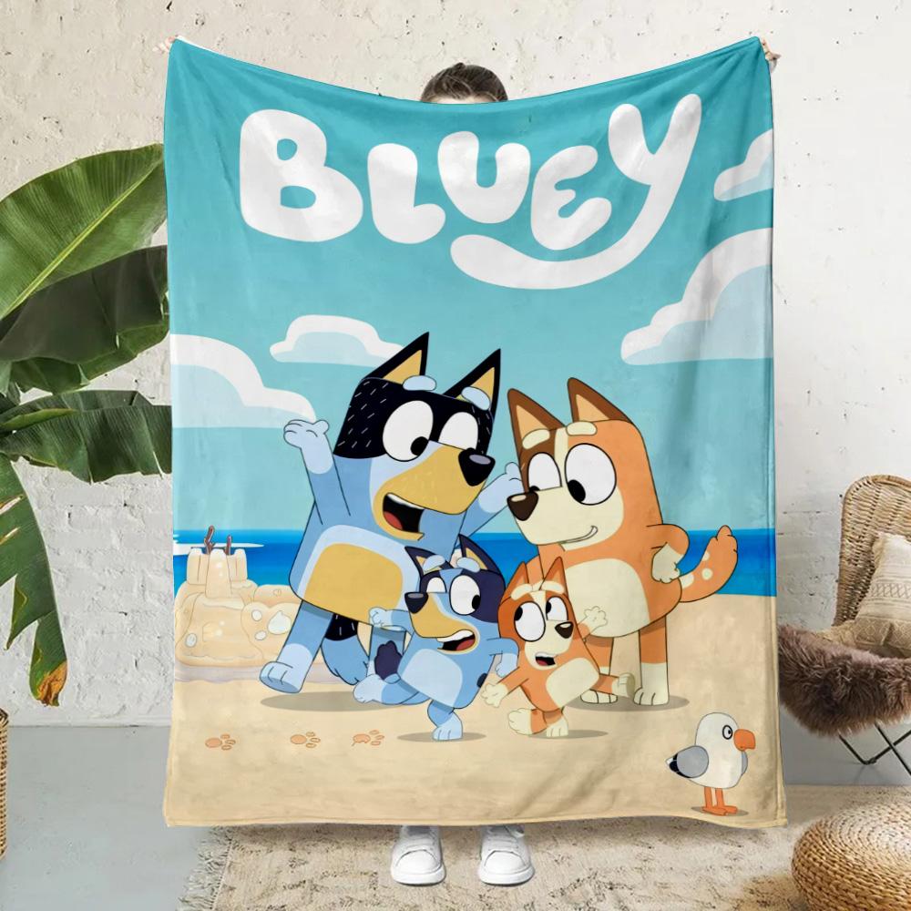 Cartoon B-Blueys Bandit-Chillis Pătură imprimată Pături pentru picnic Pătură caldă Pătură moale și confortabilă Acasă Călătorie Ziua de naștere
