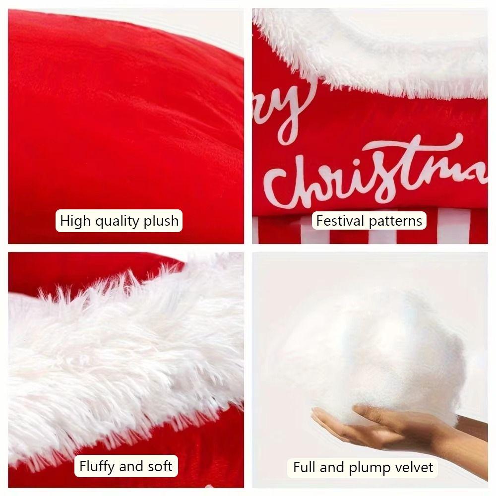 Cute Christmas Sleigh Pet Bed Removable Non-Slip Bottom Cat Dog Nest Washable Pet Warm Sofa Cat Dog
