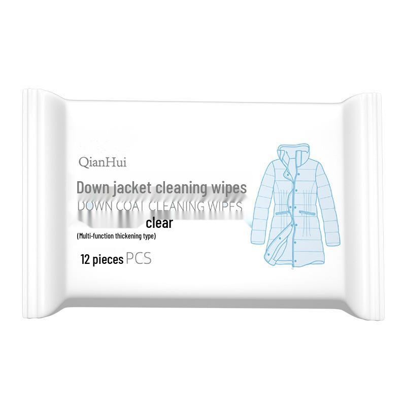 Down Jacket No-Wash Cleaning Wipes - Stain Removal & Degreasing Tissues