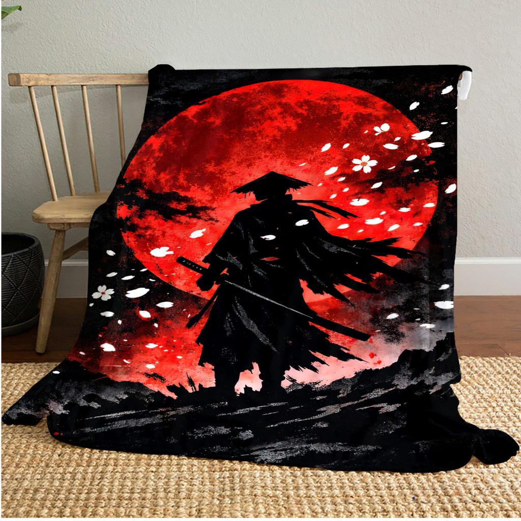 1PC Samurai Warrior Cosplay Costume Blanket Soft Comfortable All Seasons Perfect Sofa Office Travel Home Gift Idea