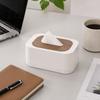 Tissue Holder for Desk Modern Box Holder, Spring Loaded Napkin Dispenser with Remote Plastic Cover Control Storage Tray Coffee Table, Home Office