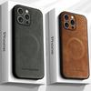 Wireless Charging For Magsafe Magnetic Phone Cases For iPhone 16 13 15 14 11 12 Pro Max 16e Leather Cover For iPhone 15 16 Plus