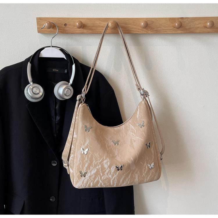 2025 Casual Large-capacity Bag Butterfly Decoration Fashionable Commuter Backpack Multi-use One-shoulder Crossbody Tote Bag