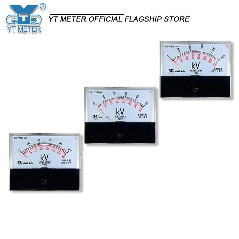 44l1 100V Input Analog AC Voltmeter High Voltage Meter 3KV 6kV 10kV 20kV 50kV 70kv 100kV Cannot Directly Use 80 * 100mm Multi Ra