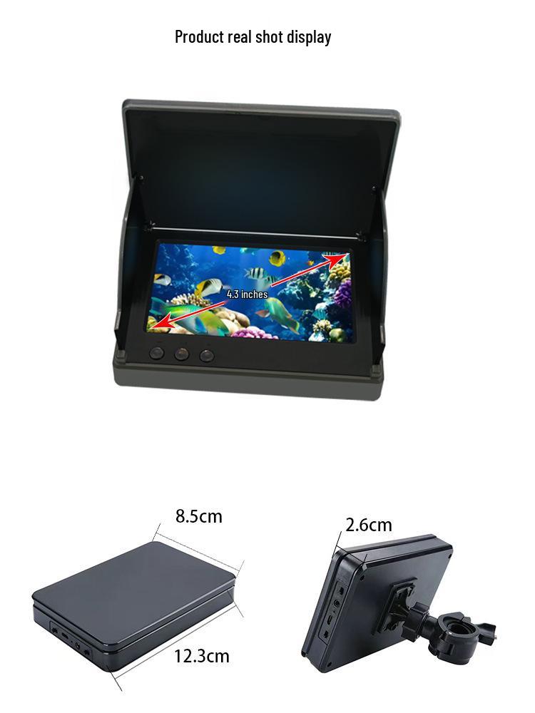 4.3/5" English-Russian Visual Fish Finder HD Night Vision Underwater Camera for Fishing