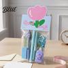 Practical Stationery Kits Flower Set Macaron Color Correction Tape And Smooth Shaped Writing Gel Pens Portable Homework Essentials for Students