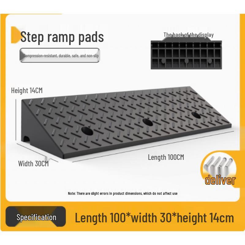 Rubber Curb & Threshold Ramp Mat for Home and Car 