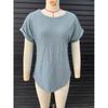 2026 Summer New Hollow-Out Round Neck Short Sleeve Women's Casual Solid Color T-Shirt