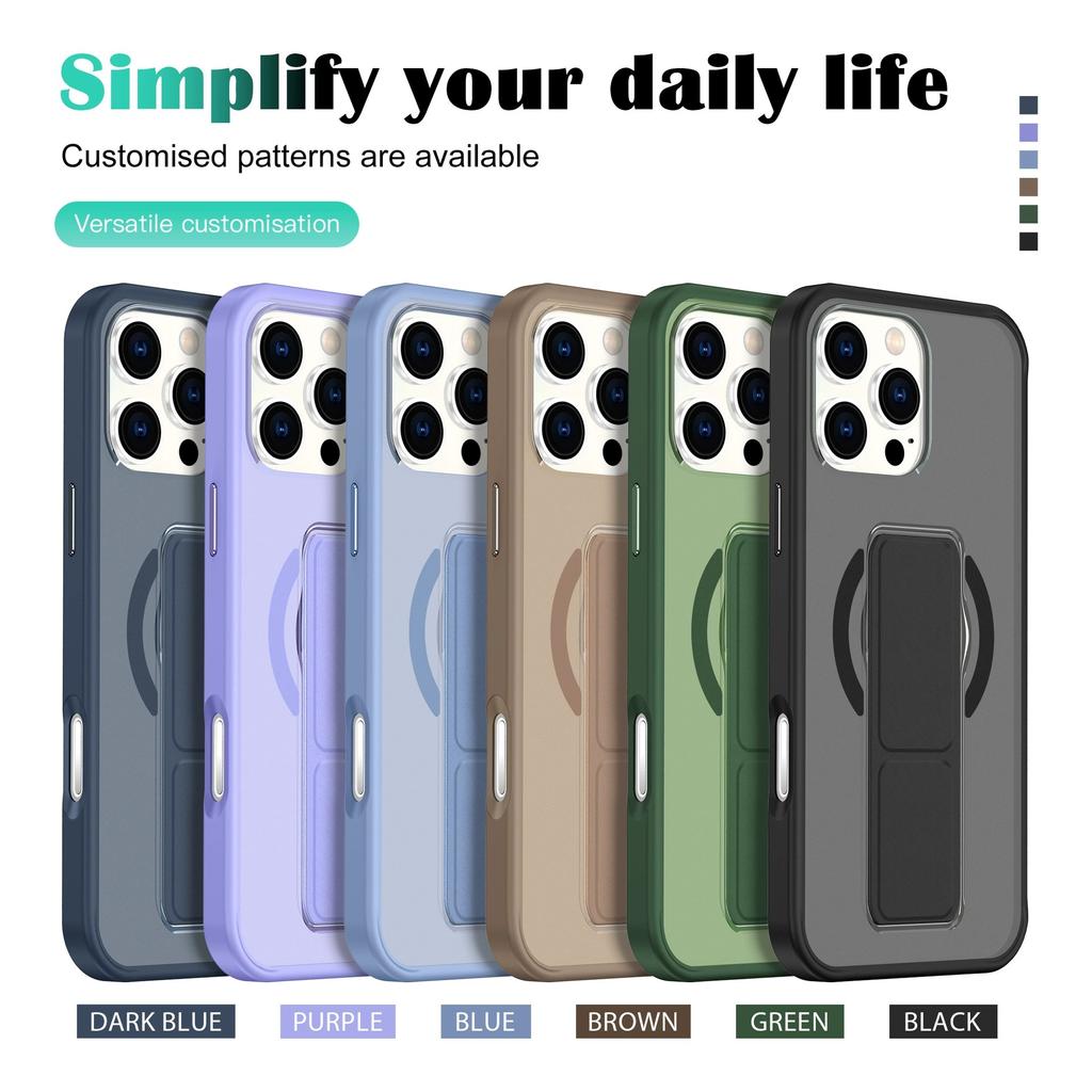 Vhodné pro Apple 16promax Magnetický kryt na telefon, 15 Náramek na zápěstí s povrchem na dotek, Skládací stojánek, 13 Ochranné pouzdro
