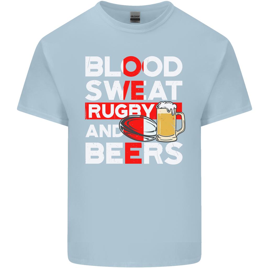 Blood Sweat Rugby and Beers England Funny Unisexs Light Cotton TShirt