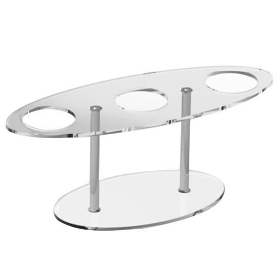 Ice Cream Cone Holder 3 Cone Holes Transparent Cream with Display Stand Waffle