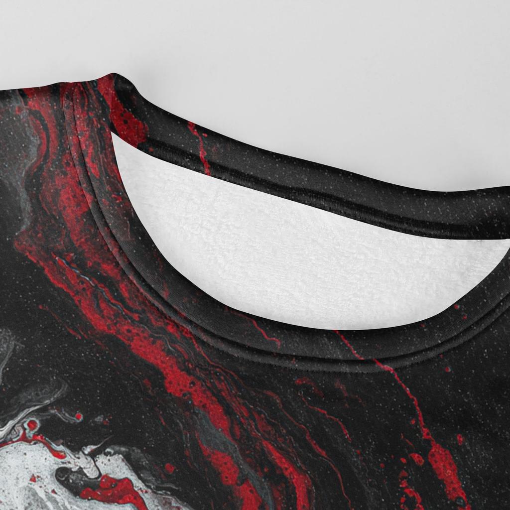 Herren Rundhals Fleecegefüttert Dick Warm Sweatshirt