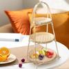 Bamboo Woven Fruit Basket Storage Serving Tray Food for Kitchen
