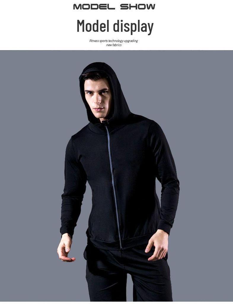 Pánské rychleschnoucí sportovní oblečení z ledového hedvábí s těsným střihem: Set s krátkým rukávem a pětibodovými kalhotami na letní fitness a běh