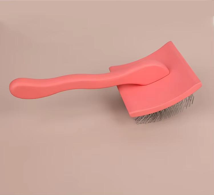 High Quality Custom Logo Dog Grooming Brush Long Pin Needle Stainless Steel Slicker Cat Dog Hair Removal Wood Pet Combs Soft Box