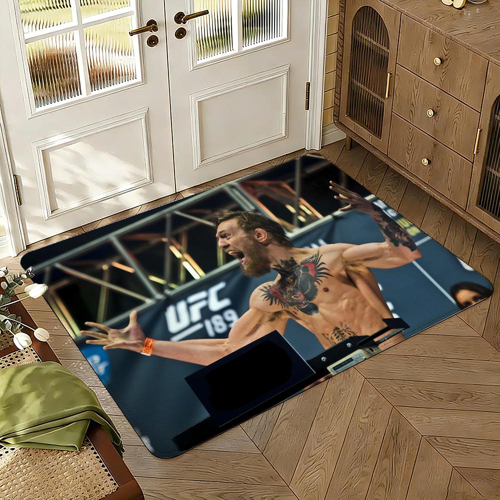Boxer C-Conor M-McGregor Floor Mat Soft Thickened Absorbent Non-Slip Bedroom Living Room Door Mat Home Decor Flannel Rugs