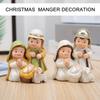 Elegant Nativity Scene Figurines Set for Christmas Home Decoration On Tables and Fireplaces Ornament