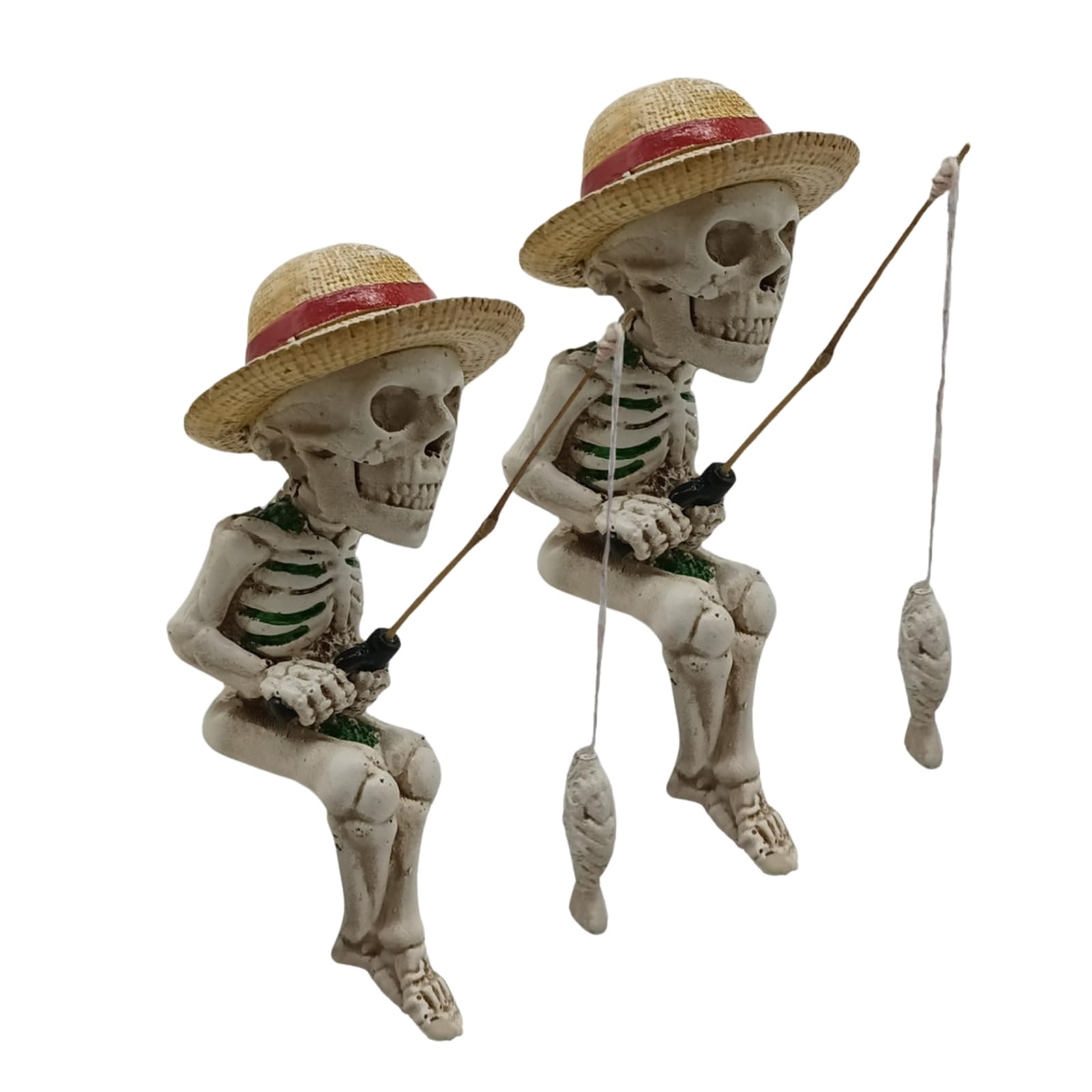 

Skeleton Fishing Garden Aquarium Decorative Item S.T.S.G Statue, Ornament, Figurine, (Straw Skull)