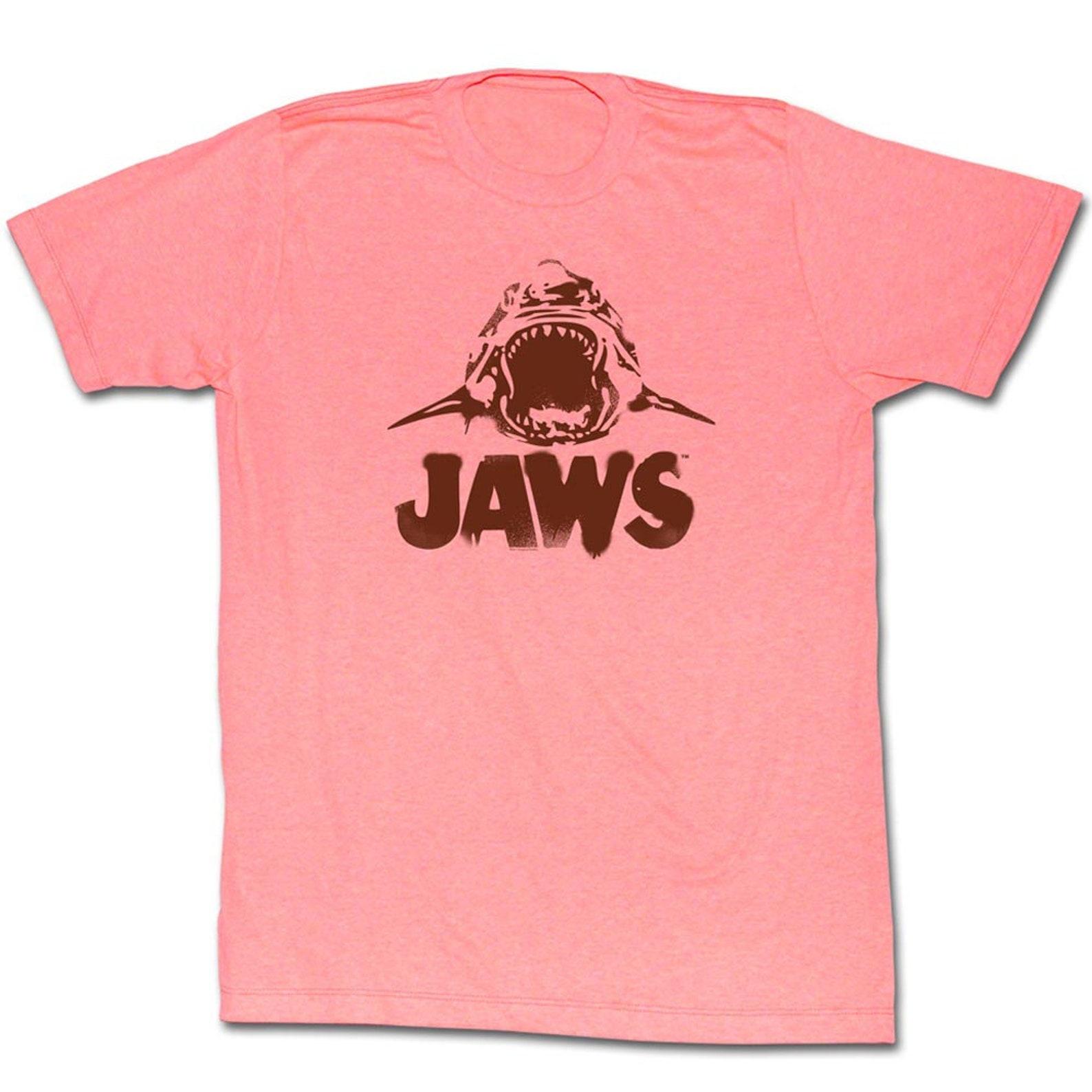 Взрослая футболка Jaws Неоновый коралловый меланж XL